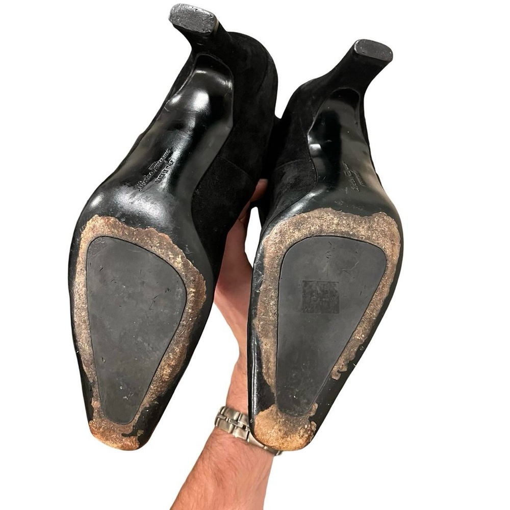 Salvatore Ferragamo Black Heeled Boots - Picture 4 of 6